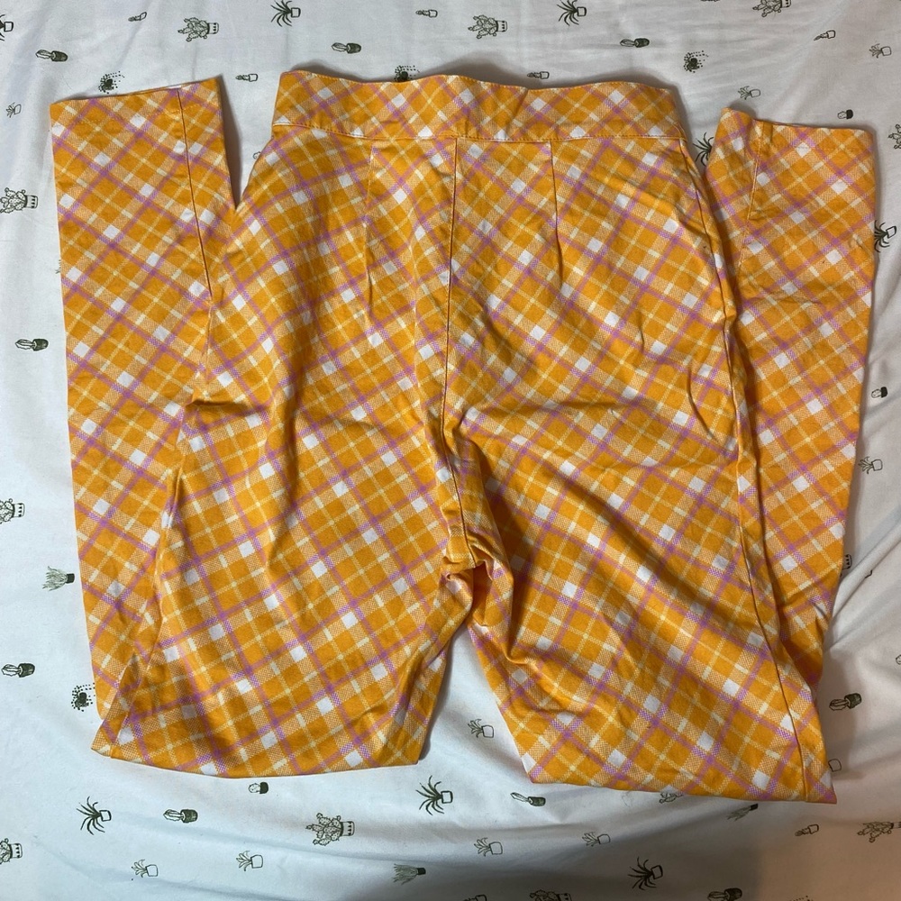 Urban Outfitters Plaid Orange Pants - Picture 3 of 4